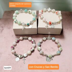 Pulseras LucM 37I. Conjunto de 4 unidades.