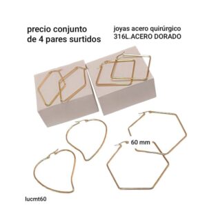Aros LucM t60. Conjunto de 4 pares. Modelos surtidos.