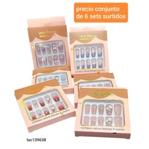 Uñas postizas LucMD 139638. Conjunto de 6 cajas.
