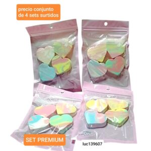 Set LucMD 139607. Esponjas para maquillaje. Conjunto de 4 sets.