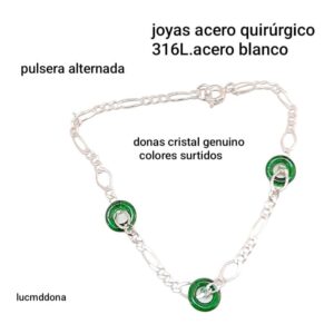 Pulsera LucMD con donas cristal color.