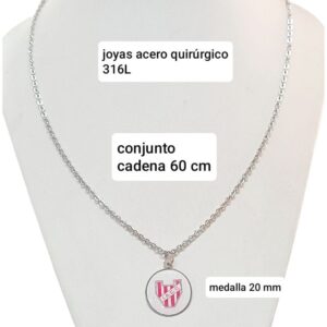 Conjunto: cadena 60cm con medalla Instituto.