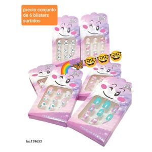 Uñas postizas infantiles LucMD 139632. Conjunto de 6 cajas.