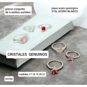 Lucmjc.precio conjunto de 6 anillos surtidos