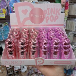 caja de 24 unidades de brillo labial efecto mágico pink 21