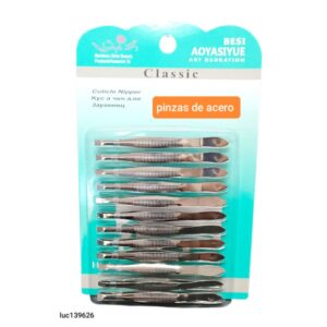 Pinzas para depilar LucMD 139626. Blister con 12 unidades.
