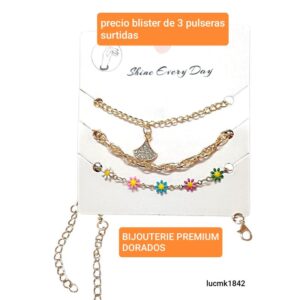 Pulseras LucM K 1842. Conjunto de 3 unidades. Modelos surtidos.