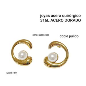 Aros LucMK con perlas.