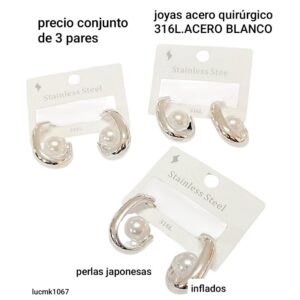 Aros LucMK 1067. Conjunto de 3 pares.