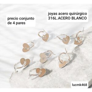 Aros LucMK 468. Conjunto de 4 pares.