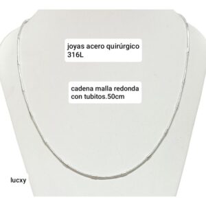 Cadena LucXY. Malla redonda con tubitos x 50cm.