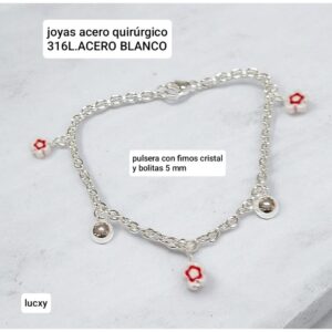 Pulsera LucXY con bolitas y fimos cristal