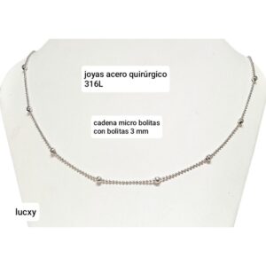 Cadena LucXY con microbolitas x 50cm.