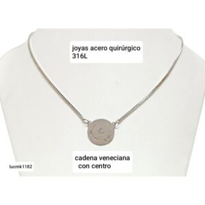Conjunto LucMK 1182. Cadena veneciana con dije central.
