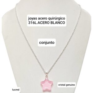 Conjunto LucMD: cadena con dije estrella cristal.