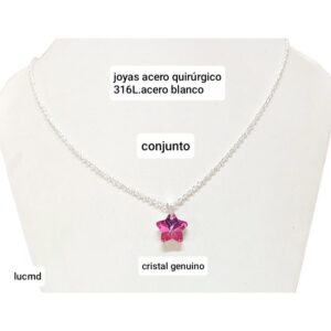 Conjunto LucMD: cadena con dije estrella cristal.