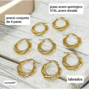 Aros LucMJC 807. Conjunto de 4 pares.