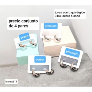 Aros LucMJC 314. Conjunto de 4 pares.