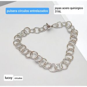 Pulsera LucXY con eslabones circulares.