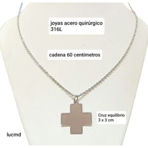 Conjunto LucMD: cadena de 60cm con cruz del equilibrio.